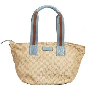 Vintage Gucci Beige GG Jacquard Everyday Bag